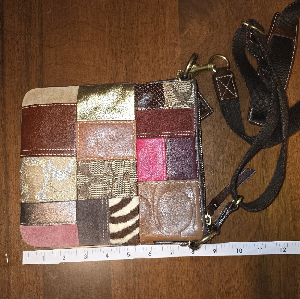 Coach 10439 Patchwork Swingpack Flat Crossbody Ba… - image 6